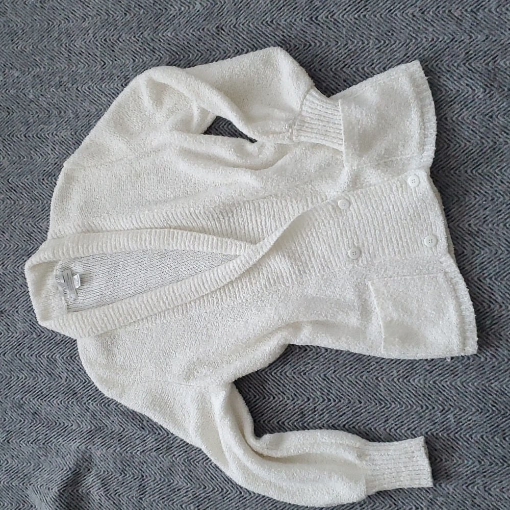 VTG Sideffects of California Off-White Oversized Cardigan | 80s 90s Cabincore